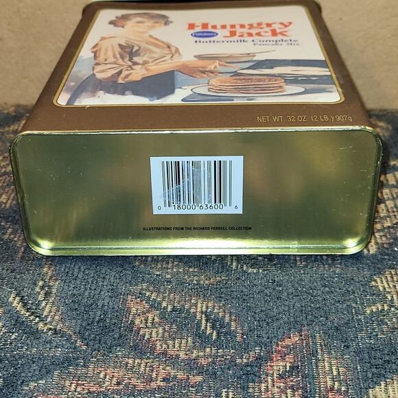 Vintage Hungry Jack Tin - 1990s Reproduction Hungry Jack Pancake Mix Tin Box - Picture 6 of 9